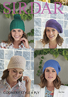 Sirdar 7992 Hats for Women in #3/DK weight Yarn